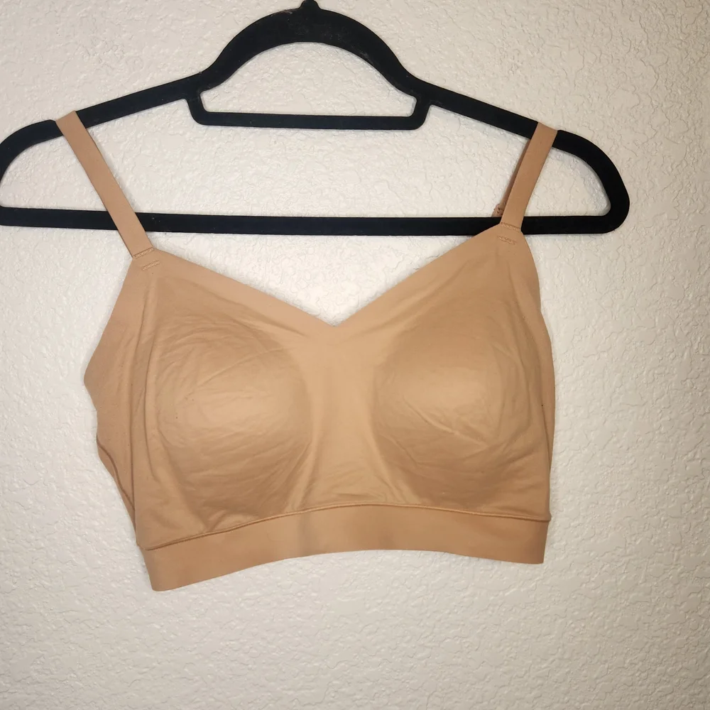 Flatley Bra Liftwear Crossover Seamless Wire-Free Sand Tan Size M